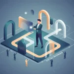Marketer shaping clear glowing choice paths representing ethical choice architecture.