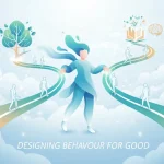 Marketer designing light paths representing behaviour change for better lives.