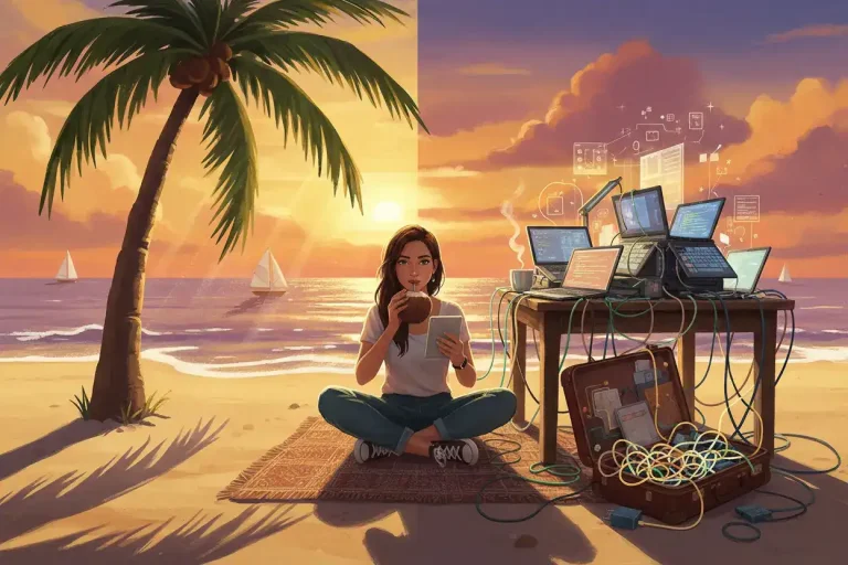 The New Digital Nomad Reality: Freedom or Just Different Work?