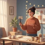 Small creator recording content representing micro‑influencers shaping culture.