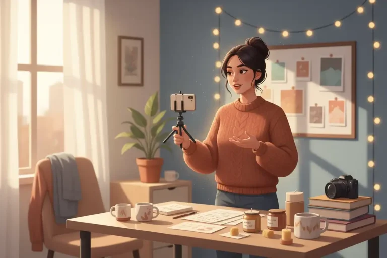 Small creator recording content representing micro‑influencers shaping culture.