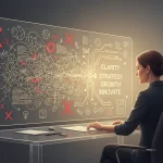 Marketer reworking storyboards representing lessons from brand story failures.