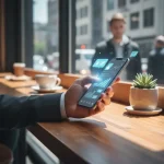 Person using smartphone with thumb representing mobile marketing engagement