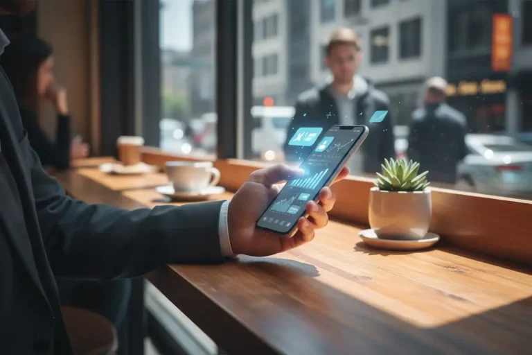 Person using smartphone with thumb representing mobile marketing engagement